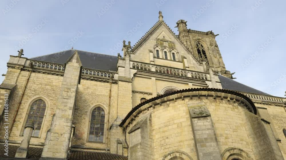 Facade of Cathédrale St-Cyr-Sainte Julitte, Nevers, Nièvre, Bourgogne, France Facade of Cathédrale St-Cyr-Sainte Julitte, Nevers, Nièvre, Bourgogne, France