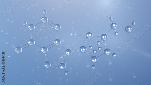 didanosine molecular structure, 3d model molecule, antiviral, structural chemical formula view from a microscope photo