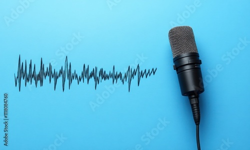 Microphone and Sound Wave photo