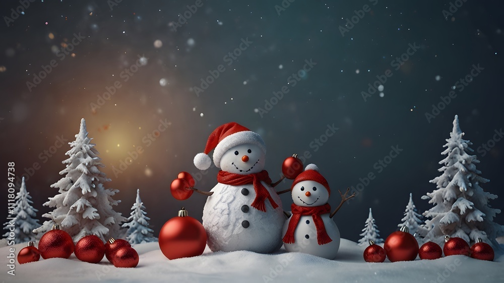 a snowman with santa hats and santa hats. a snowman with santa hats and santa hats.