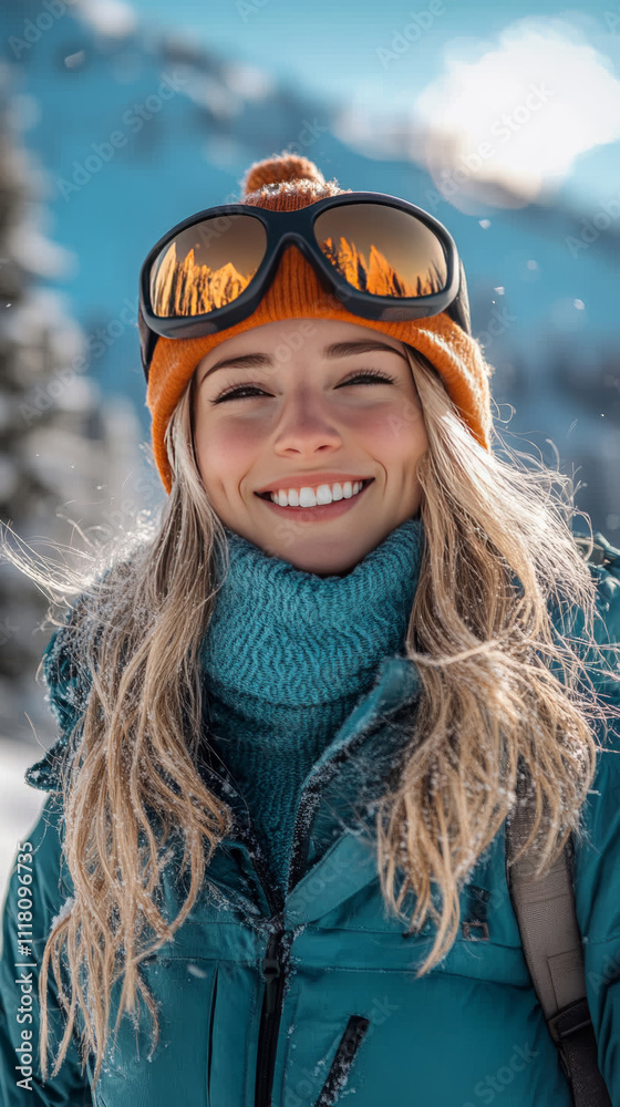 Winter portrait of a woman. Winter portrait of a woman.