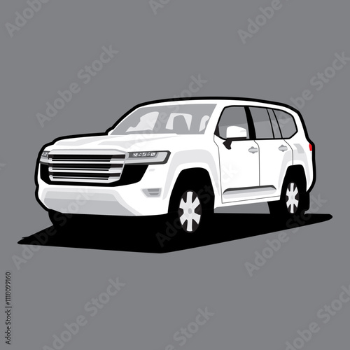 Big SUV car premium vector illustration