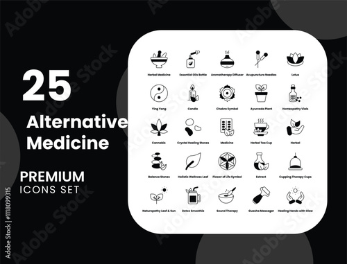 Alternative Medicine Vector Icons Pack