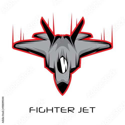 Fighter jet logo vector