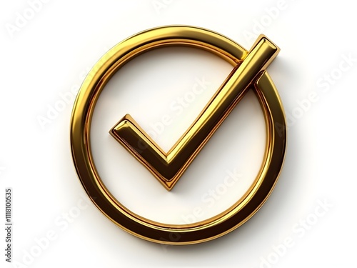 3d golden tik symbol