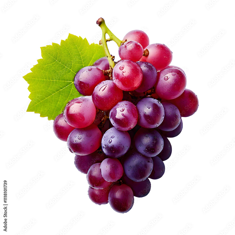 Fototapeta premium Grapes on Transparent Background