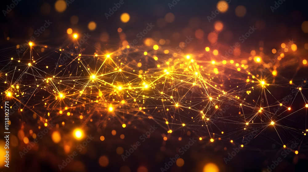 Glossy Digital Networking Background concept as Glossy digital networking background featuring interconnected nodes and community symbols ample copy space representing modern digital networking and co