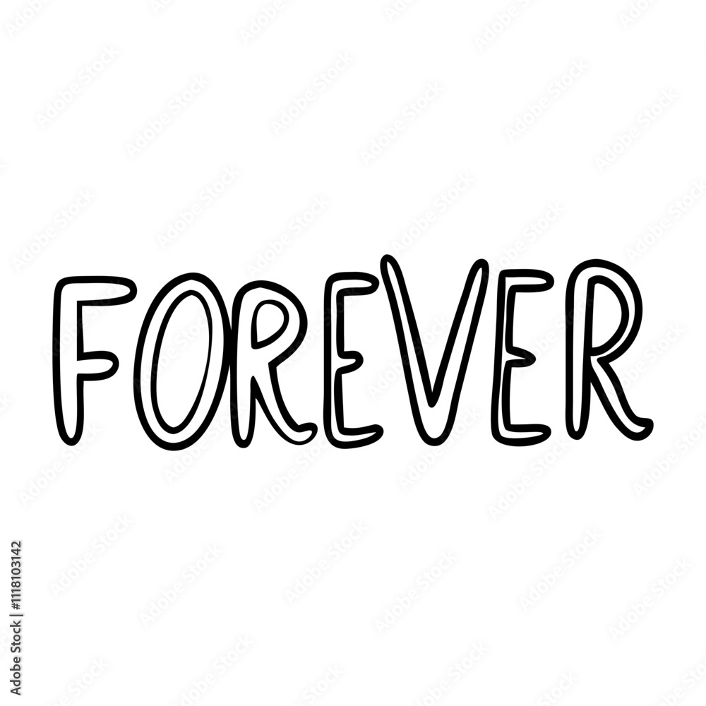 forever text icon, valentines day illustration, valentine icon - simple black line art of forever text, symbolizing valentines day celebrations. valentine vector. forever text icon, valentines day illustration, valentine icon - simple black line art of forever text, symbolizing valentines day celebrations. valentine vector.