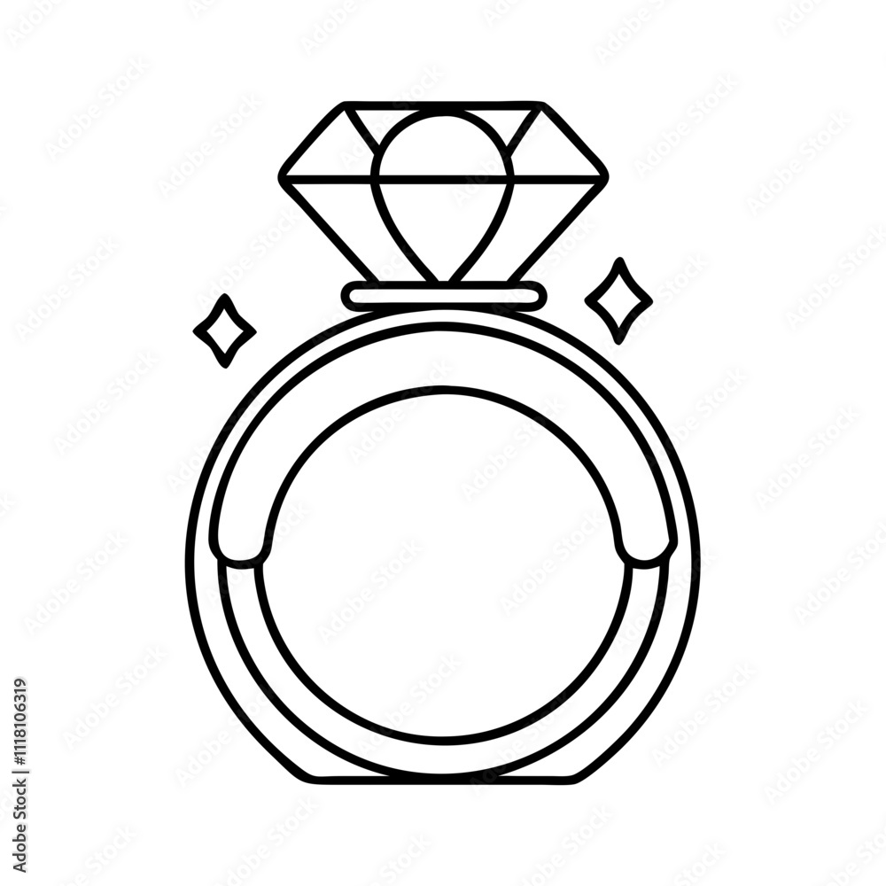 wedding ring icon, valentines day illustration, valentine icon - simple black line art of wedding ring, symbolizing valentines day celebrations. valentine vector. wedding ring icon, valentines day illustration, valentine icon - simple black line art of wedding ring, symbolizing valentines day celebrations. valentine vector.