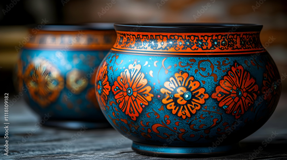 Macro Close up of Seollal Traditional Wine Bowl concept as A macro close up of a traditional Korean wine bowl used during Seollal showcasing intricate patterns and vibrant colors symbolizing celebrati Macro Close up of Seollal Traditional Wine Bowl concept as A macro close up of a traditional Korean wine bowl used during Seollal showcasing intricate patterns and vibrant colors symbolizing celebrati