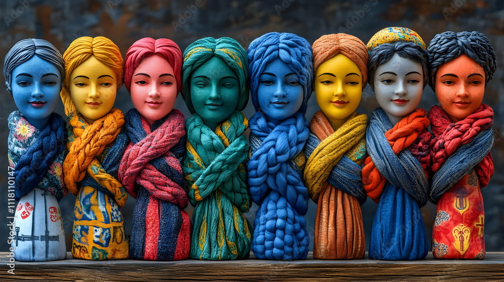 Macro Religious Symbols Diversity concept as Macro close up of intertwined religious symbols showcasing diversity and unity for World Religion Day magazine advertisement with copy space. in Photo Sto Macro Religious Symbols Diversity concept as Macro close up of intertwined religious symbols showcasing diversity and unity for World Religion Day magazine advertisement with copy space. in Photo Sto