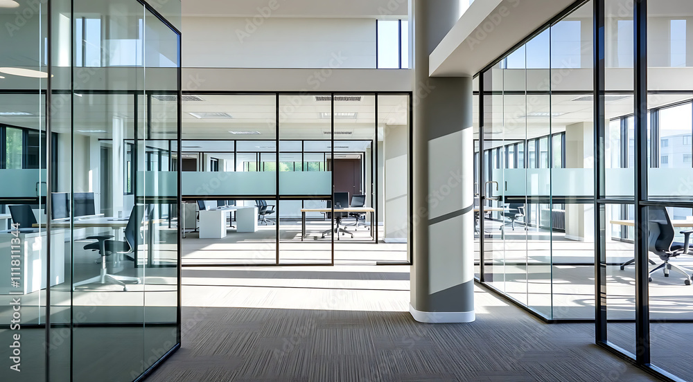 A bright, contemporary open-plan office space with glass partitions, neutral tones, and natural light softly blurred to emphasize a professional and corporate aesthetic. A bright, contemporary open-plan office space with glass partitions, neutral tones, and natural light softly blurred to emphasize a professional and corporate aesthetic.