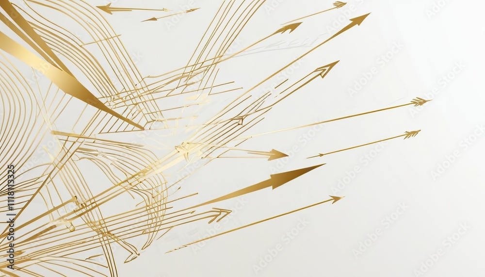 Abstract golden lines with scattered on a white background 222 Abstract golden lines with scattered on a white background 222