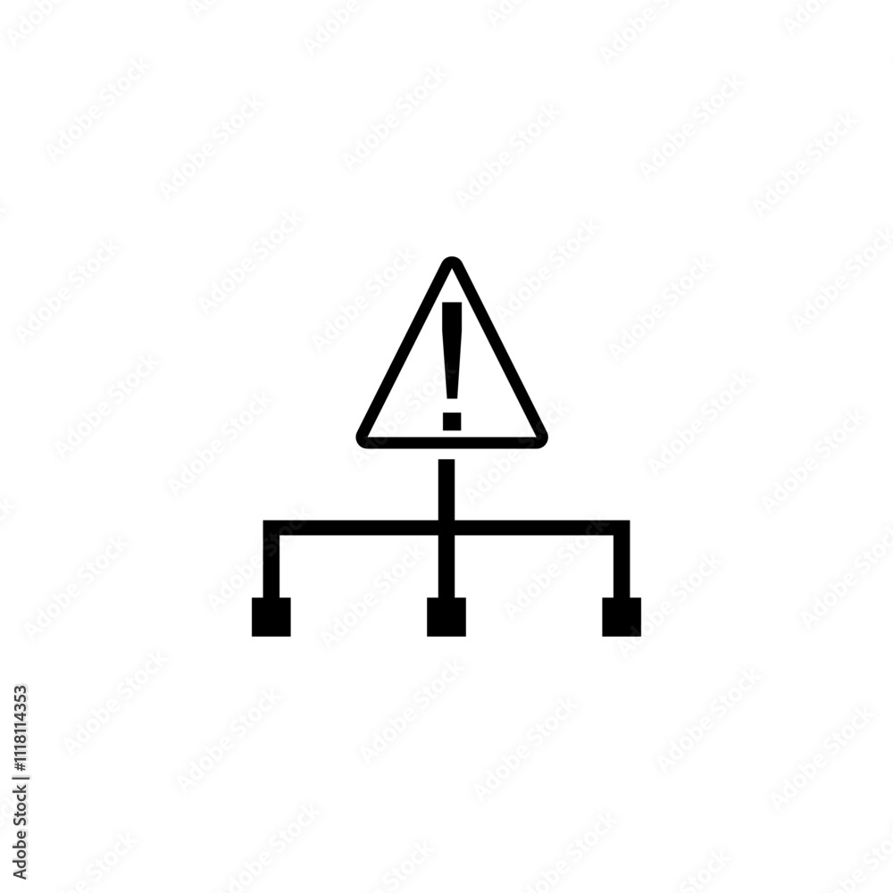 Warning and group icon. Risk management icon vector Warning and group icon. Risk management icon vector