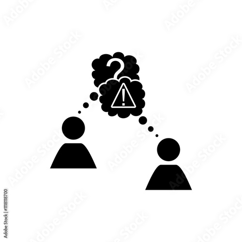 People Confusing icon. Risk management icon vector