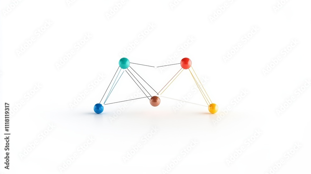A triangle made of three balls with one orange, one blue and one black A triangle made of three balls with one orange, one blue and one black