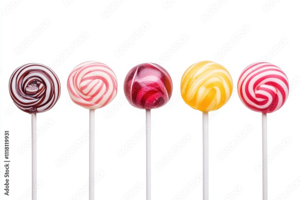 Set of lollipop isolated in white background Set of lollipop isolated in white background
