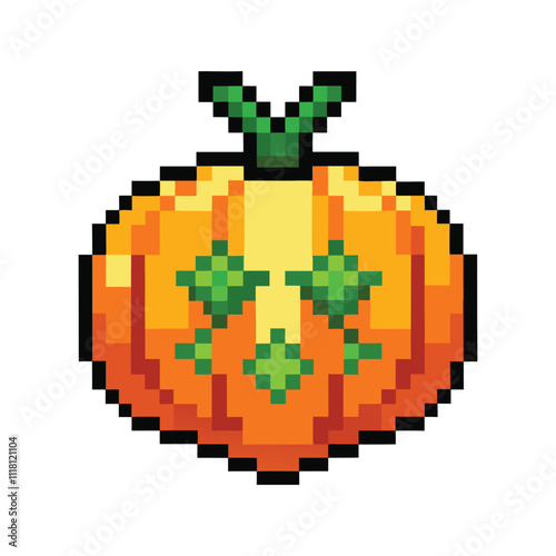 Unique gaming pixel art vegetable fruits vector art design