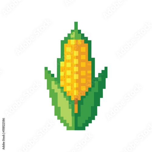 unique gaming pixel art vegetable and fruits vector art design