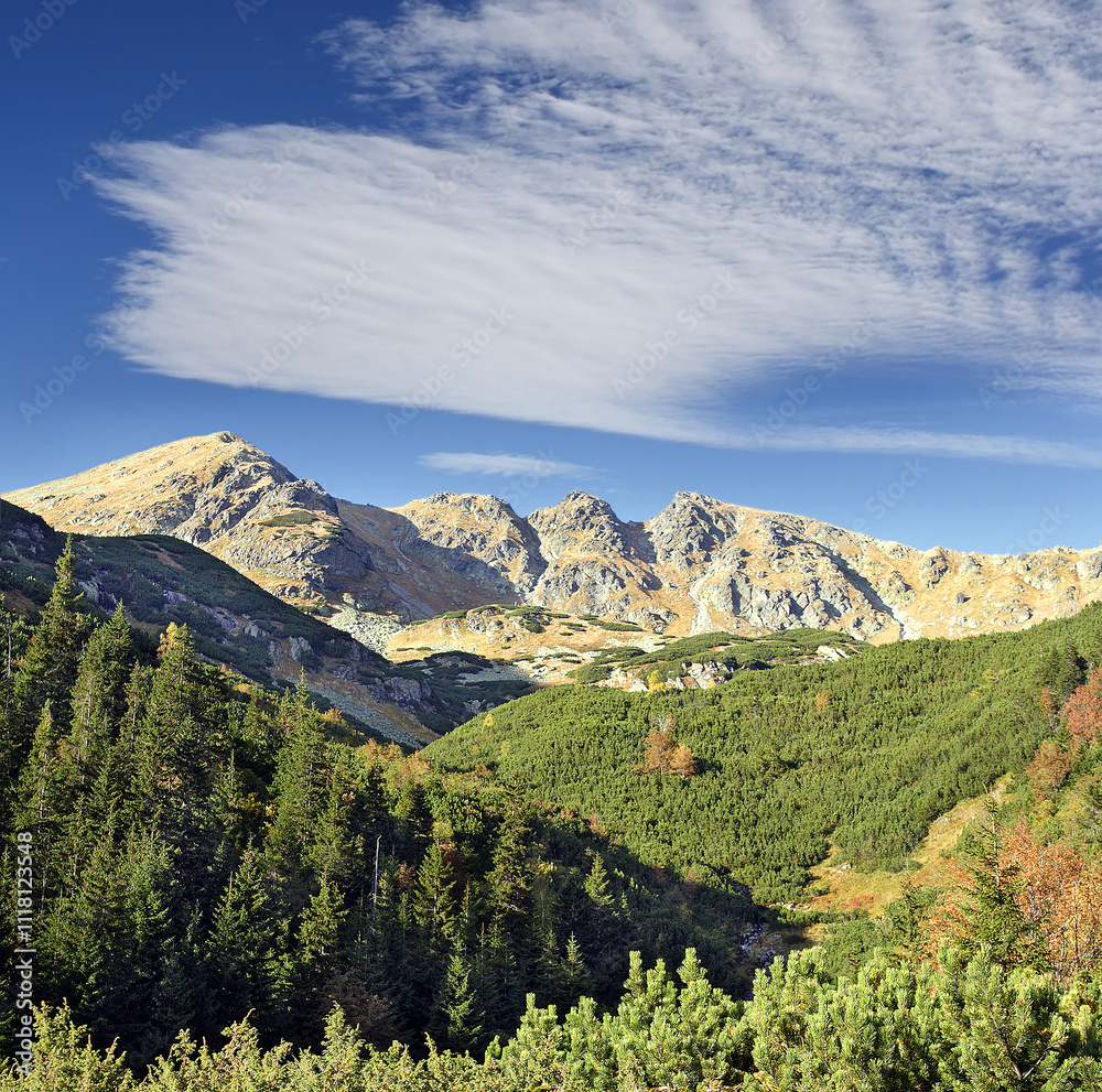 View of the mountains Rohace, west High Tatra mountains - Slovakia, Europe