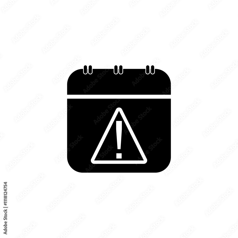 Deadline warning icon. Risk management icon vector Deadline warning icon. Risk management icon vector