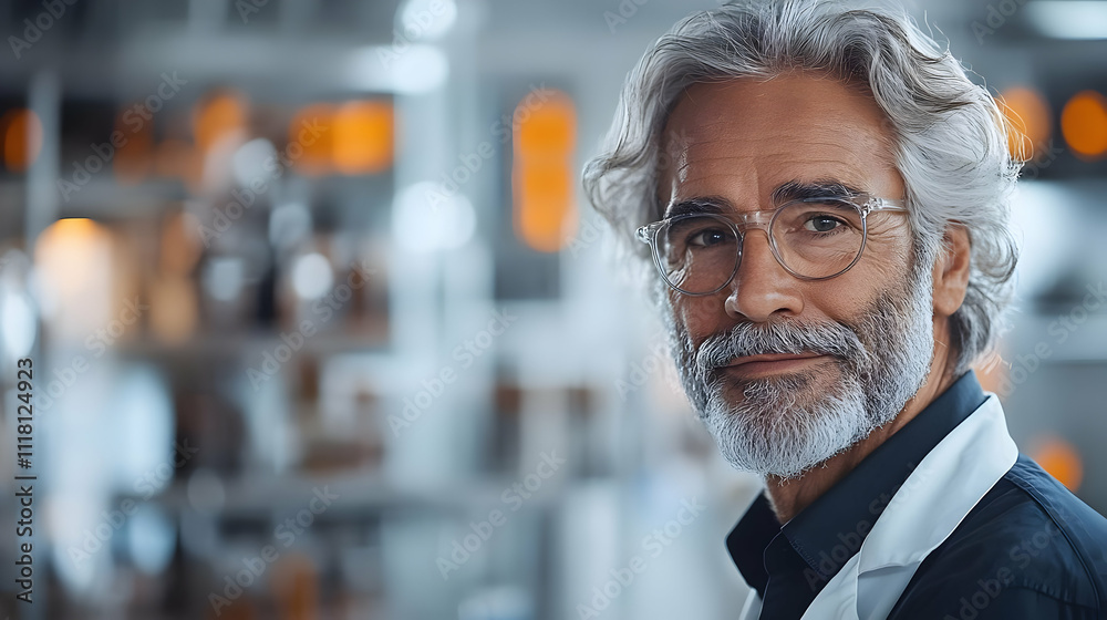 Reyes Magos in a high tech laboratory with glossy background and copy space concept as Innovative scene of Reyes Magos in a high tech laboratory enhanced by a glossy background that highlights modern 