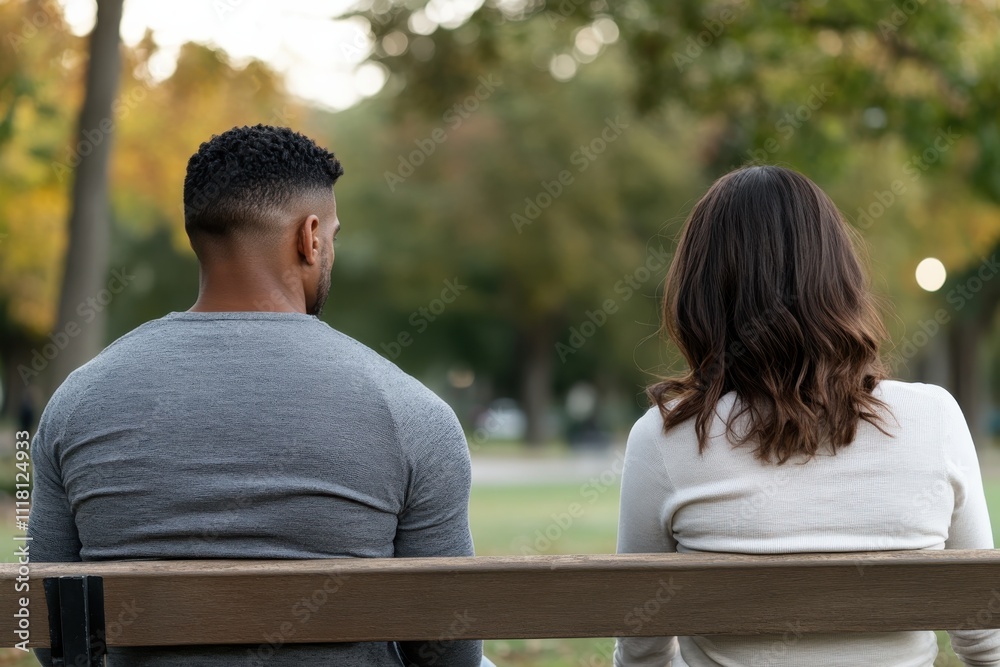 A couple enjoys each other's company while sitting closely on a park bench, highlighting the beauty of shared moments in a lush green setting surrounded by nature. A couple enjoys each other's company while sitting closely on a park bench, highlighting the beauty of shared moments in a lush green setting surrounded by nature.