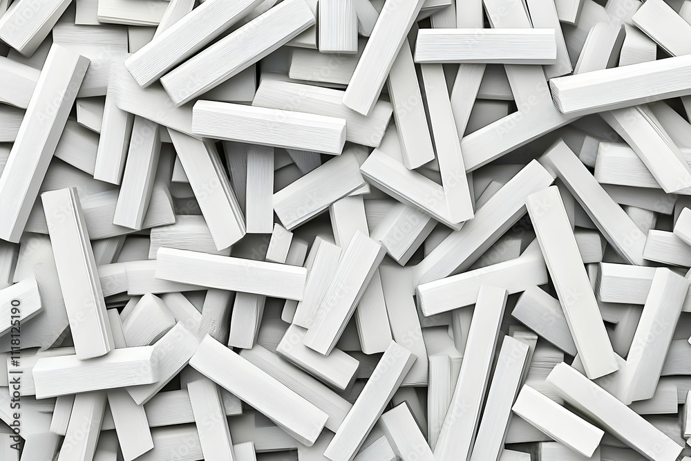 A chaotic pile of white chalk sticks creates a textured background perfect for design projects, adding a unique artistic feel to any composition. A chaotic pile of white chalk sticks creates a textured background perfect for design projects, adding a unique artistic feel to any composition.