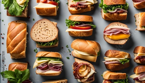A Delicious Spread of Gourmet Sandwiches