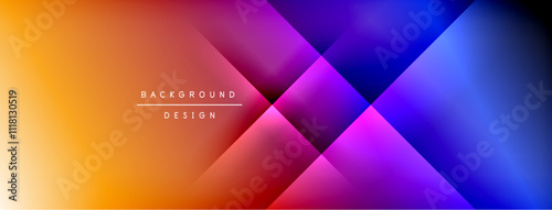 Colorful gradient with lines made of shadow and light. Creative background