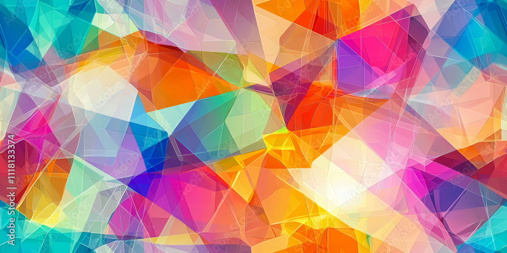 Obraz premium A colorful abstract painting with many different colors and shapes. The painting is full of energy and excitement, and it seems to be a representation of the beauty of diversity and individuality