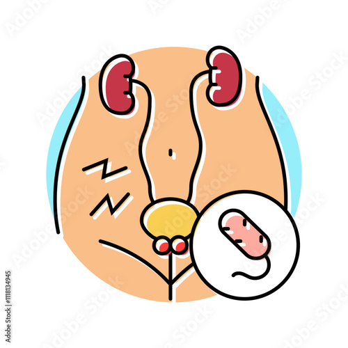 urethritis urology color icon vector. urethritis urology sign. isolated symbol illustration