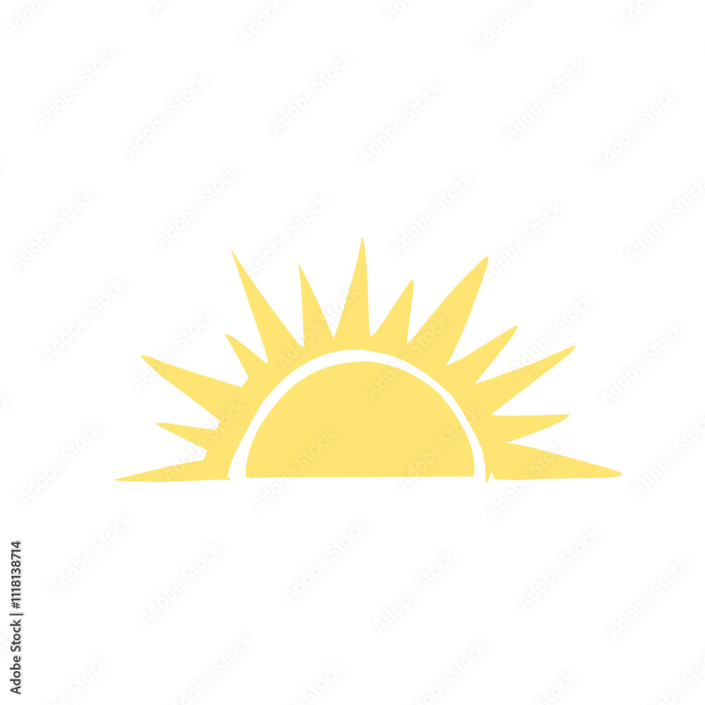 Yellow doodle half sun Yellow doodle half sun