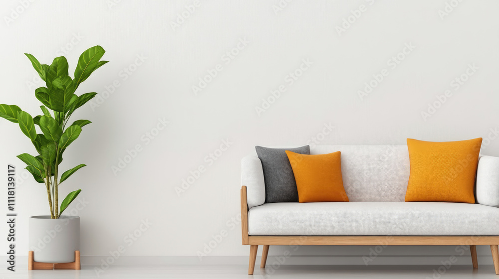 Scandinavian Serenity, a modern living room featuring minimalist furniture, soft textures, neutral tones, and natural elements for a cozy atmosphere Scandinavian Serenity, a modern living room featuring minimalist furniture, soft textures, neutral tones, and natural elements for a cozy atmosphere