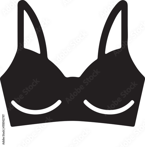 Comfortable Everyday Bras: Support, Style, and Comfort for Women Silhouette Vector