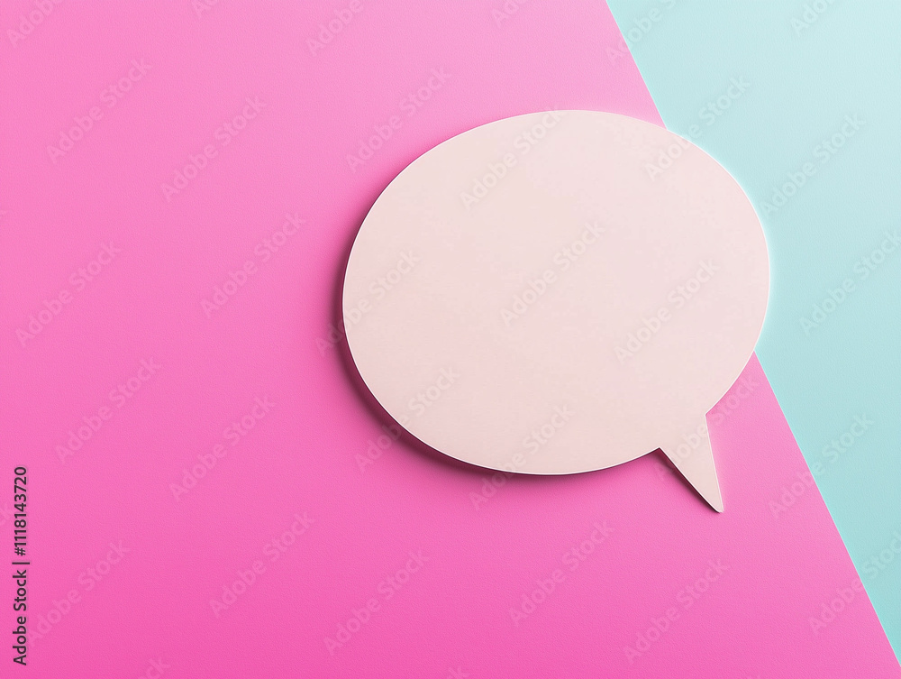 Blank speech bubble in a comic-style design Blank speech bubble in a comic-style design