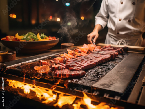 Mastering japanese robata grill techniques professional chef's guide to precise beef cooking over flames and embers