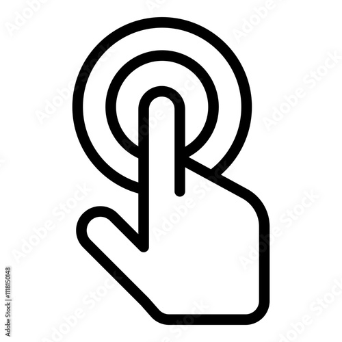 Interactive icon. Vector line icon