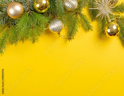 Beautiful composition with blank Christmas background with Closeup view  photo