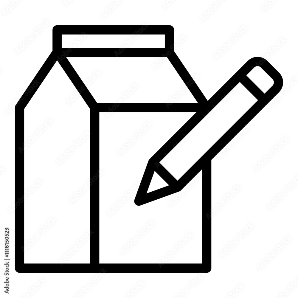 Packaging design icon. Vector line icon Packaging design icon. Vector line icon