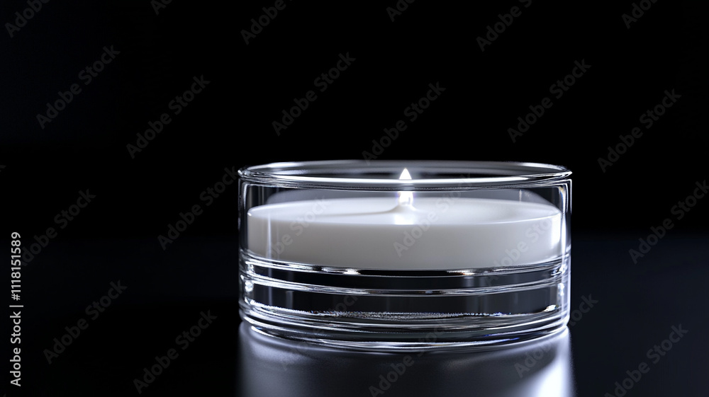 A close-up of glass candle jar A close-up of glass candle jar