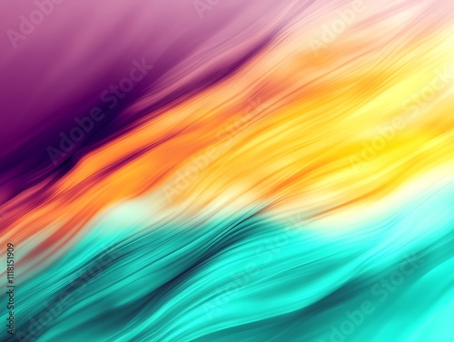 Colorful Gradient Background with Smooth Curves in Yellow and Blue.