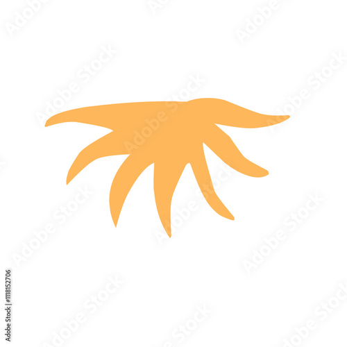 Hand drawn sun icon and symbol
