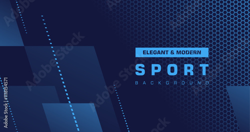 Elegant blue background. Modern sport background. Blue background with metal texture decoration