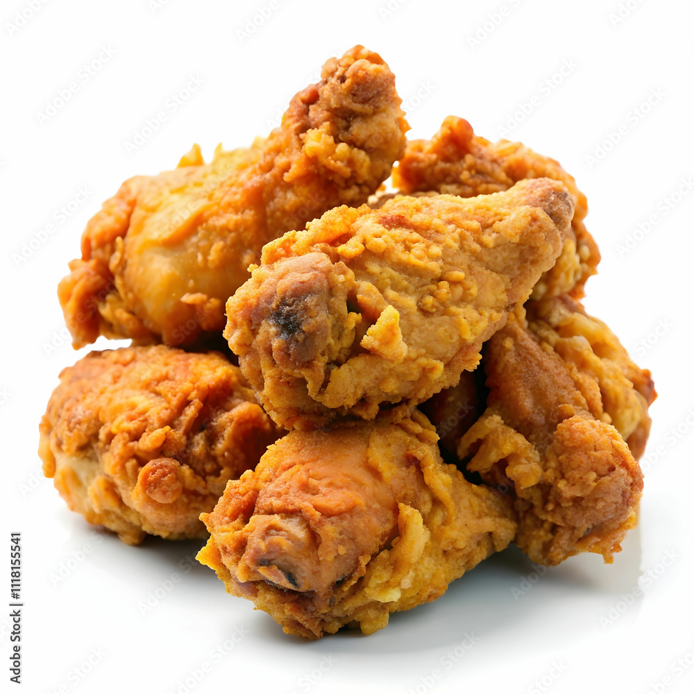 Southern-style fried chicken with a crispy, golden-brown batter, showcasing a Southern-style fried chicken with a crispy, golden-brown batter, showcasing a