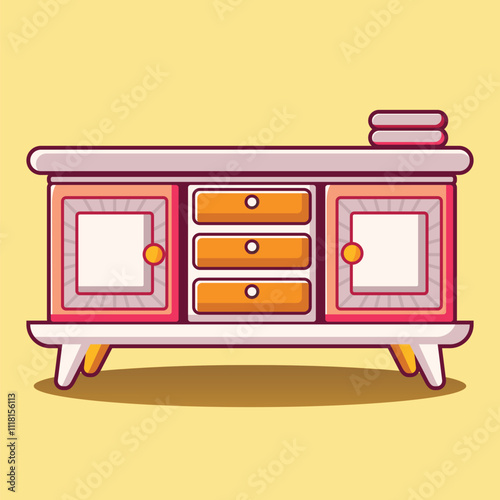 Classic sideboard icon Flat illustration of classic sideboard vector icon