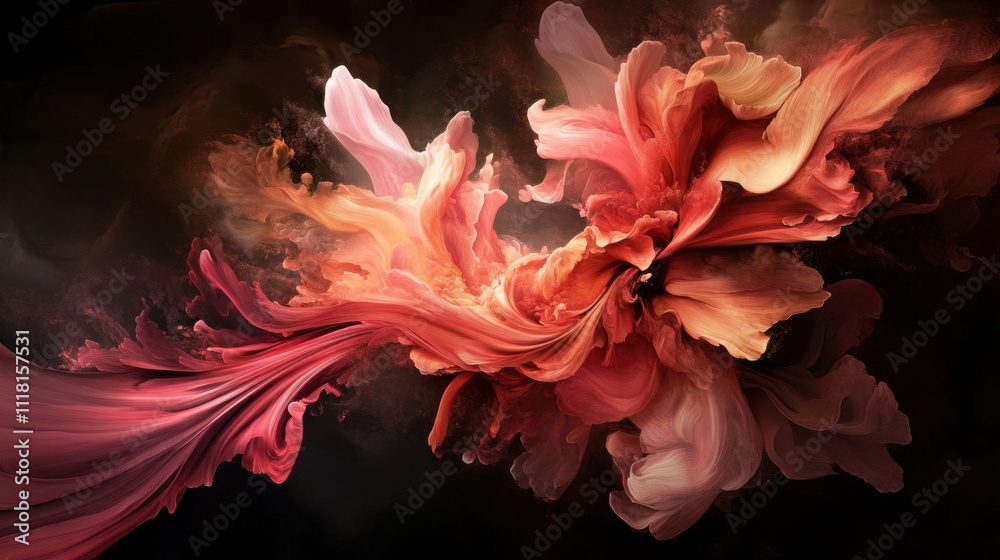 Abstract Swirling Forms Representing Love Abstract Swirling Forms Representing Love