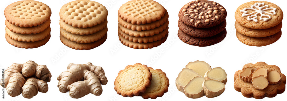 A set of flying chocolate chip cookie particles isolated on a white background, captured in mid-air as they break apart, perfect for food photography, baking, dessert, and sweet treats imagery.
A set of flying chocolate chip cookie particles isolated on a white background, captured in mid-air as they break apart, perfect for food photography, baking, dessert, and sweet treats imagery.