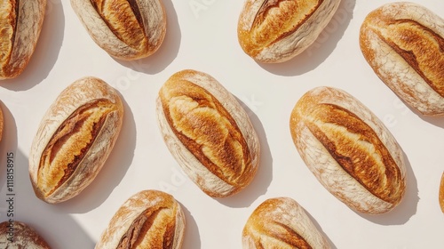 Freshly Baked Loaves of Bread on Display