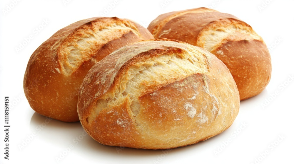 Freshly Baked Warm Bread Loaves Displayed Together Freshly Baked Warm Bread Loaves Displayed Together
